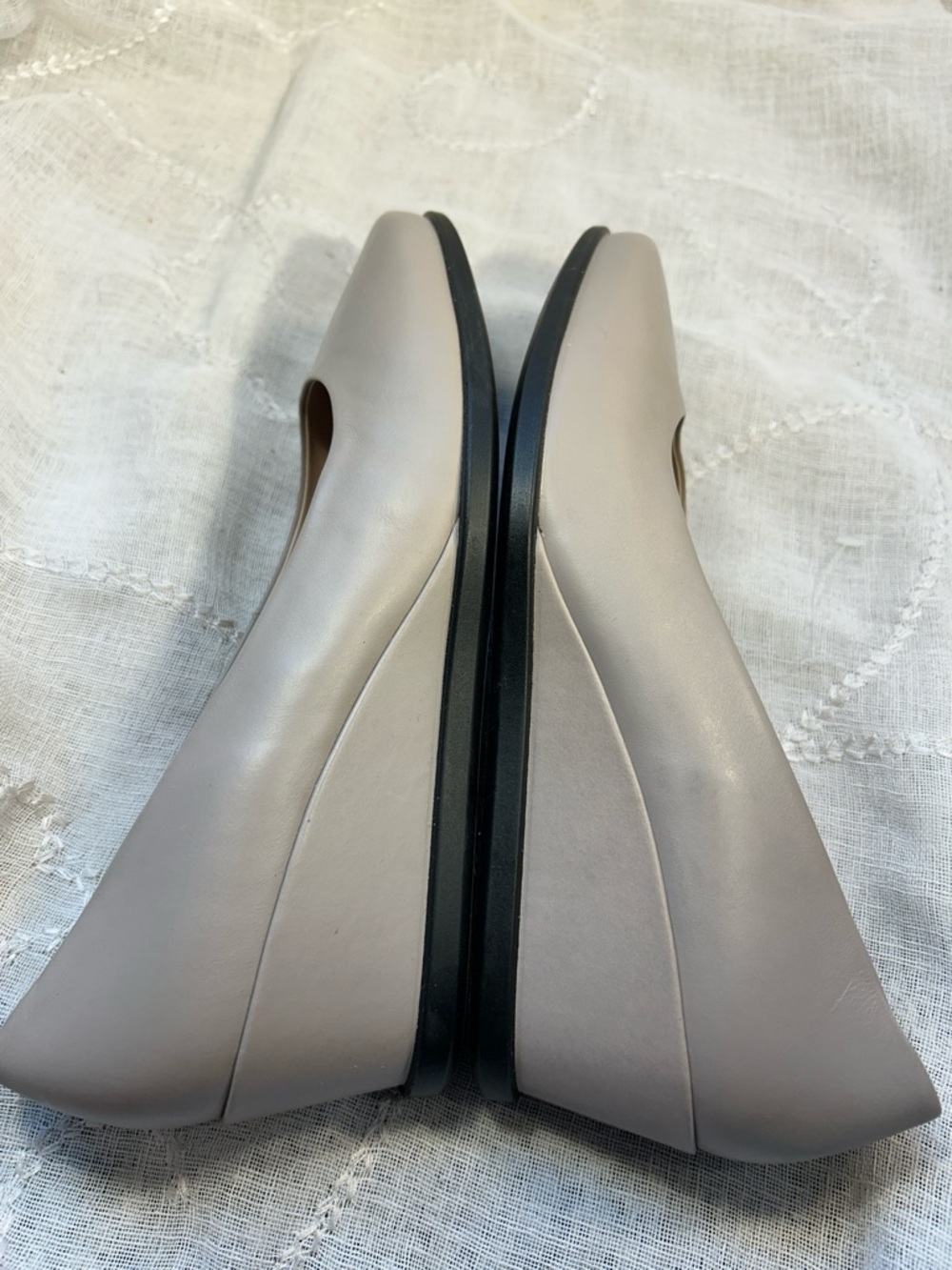 NWOT Ecco wedge leather classic elegant shoes stamped 8-8.5 - Picture 13 of 16